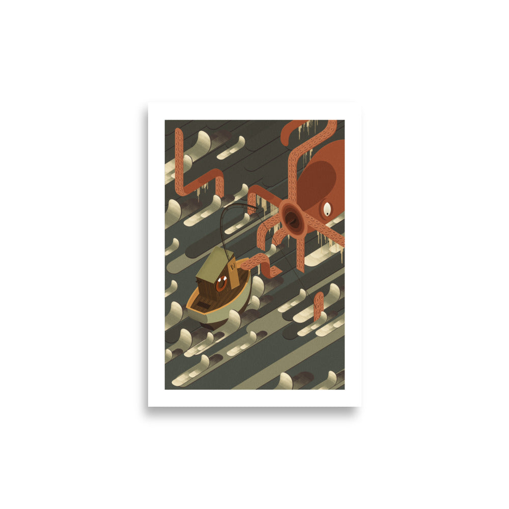 Squid Fight Poster - HiPosterShop