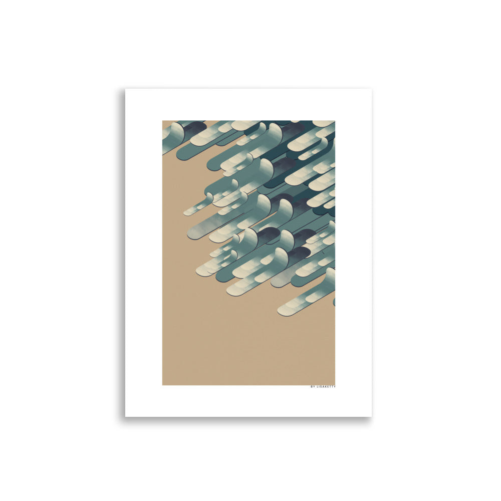 Isometric Waves Poster - HiPosterShop