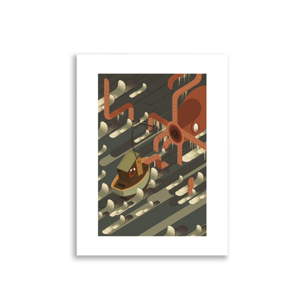 Squid Fight Poster - HiPosterShop