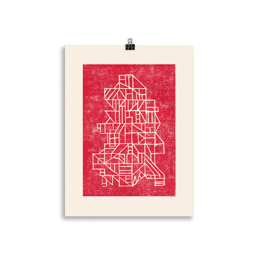 Sættekasse linoleum Poster