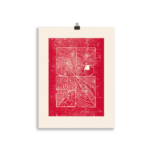 Surreal linoleum Poster