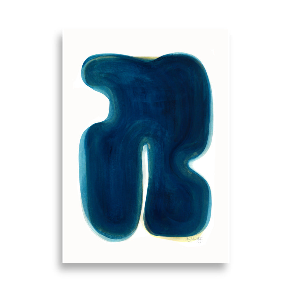 Blue with yellow Poster - HiPosterShop