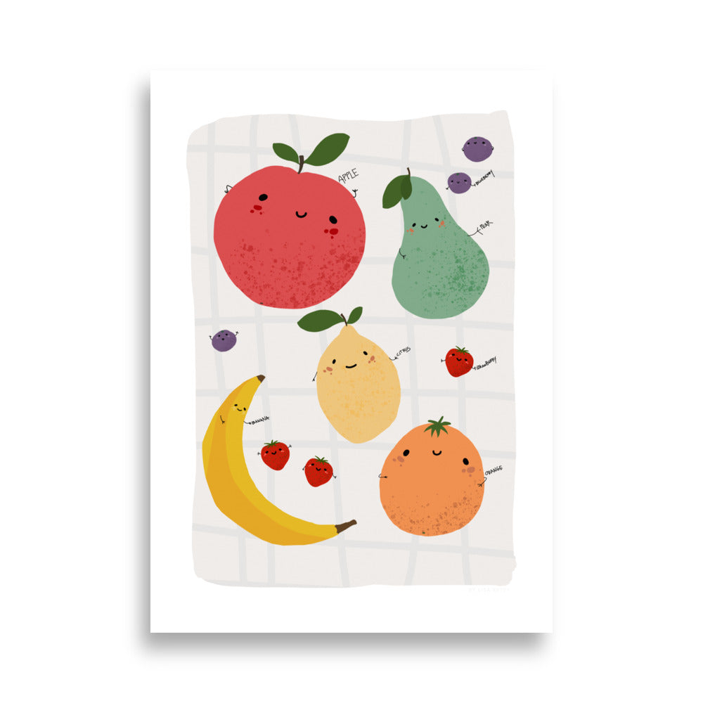Happy fruit Poster - HiPosterShop