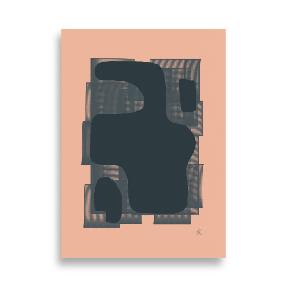 Blue Shaped poster - HiPosterShop