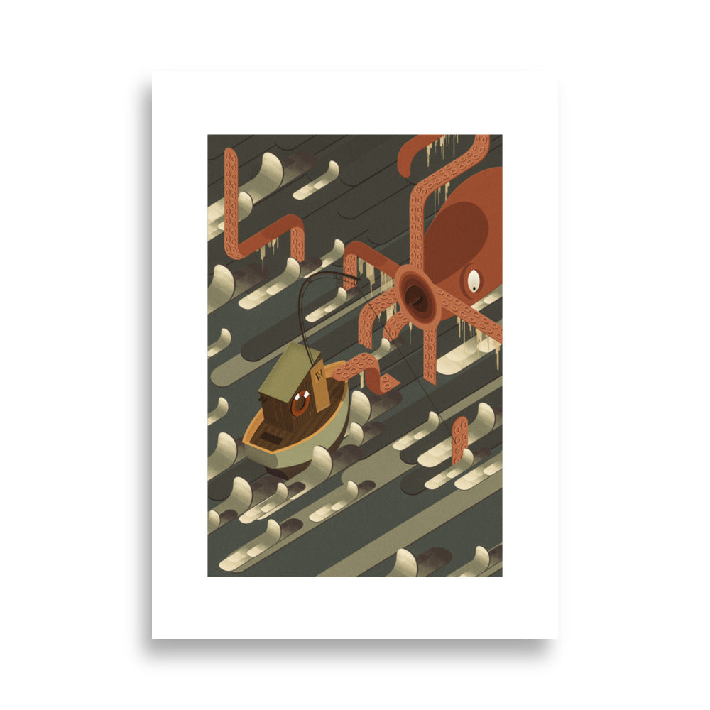 Squid Fight Poster - HiPosterShop