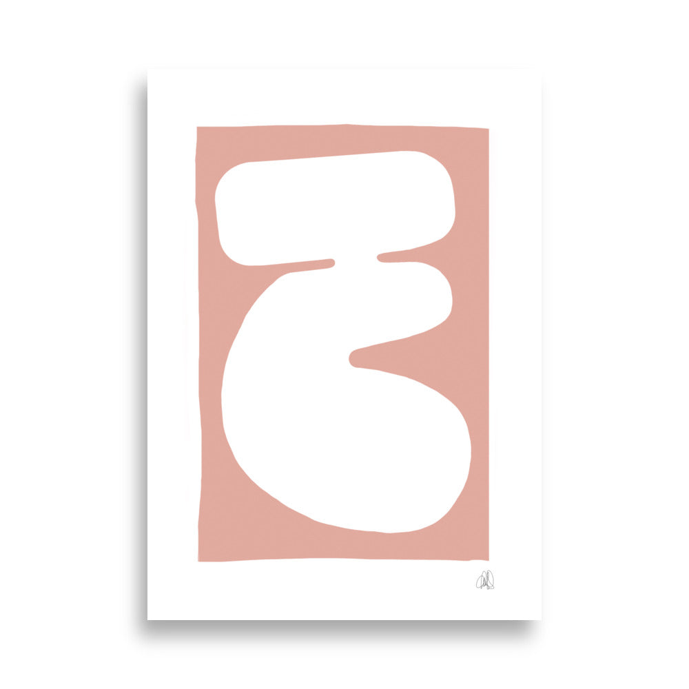 Pink blob poster - HiPosterShop