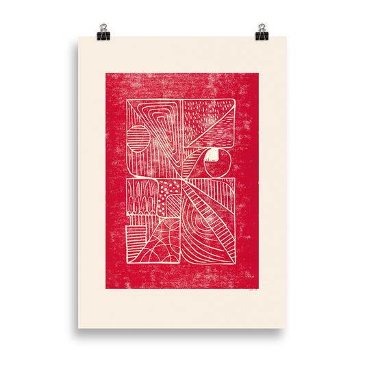 Surreal linoleum Poster