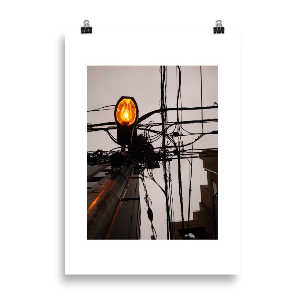 Street Light Tokyo Poster