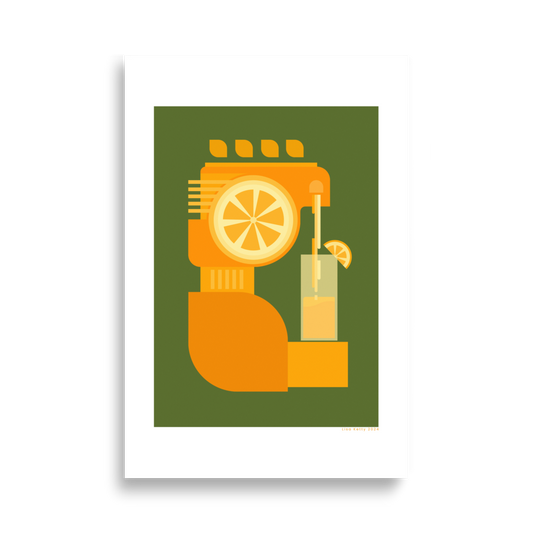 Affiche de fabricant de jus d'orange