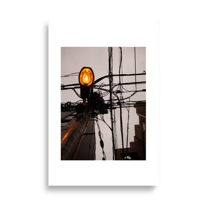 Street Light Tokyo Poster