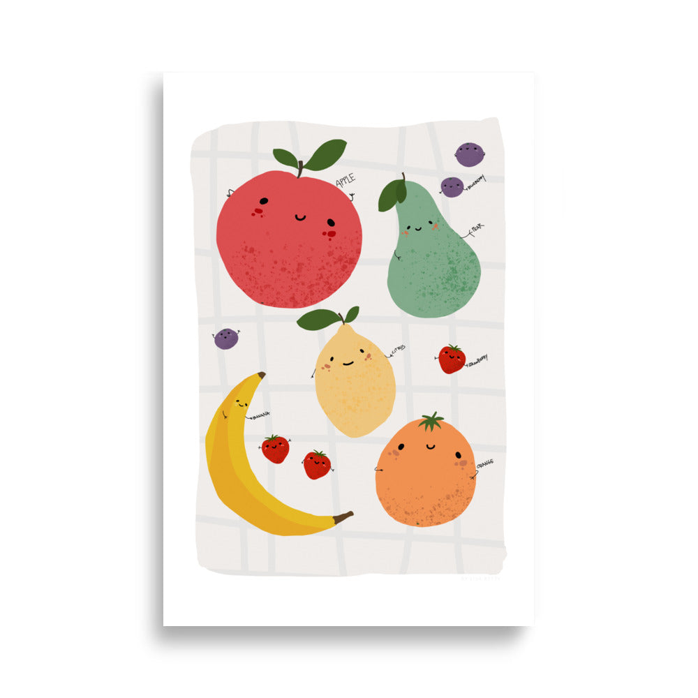 Happy fruit Poster - HiPosterShop