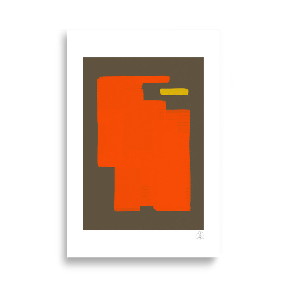 Orange Eats Yellow poster - HiPosterShop