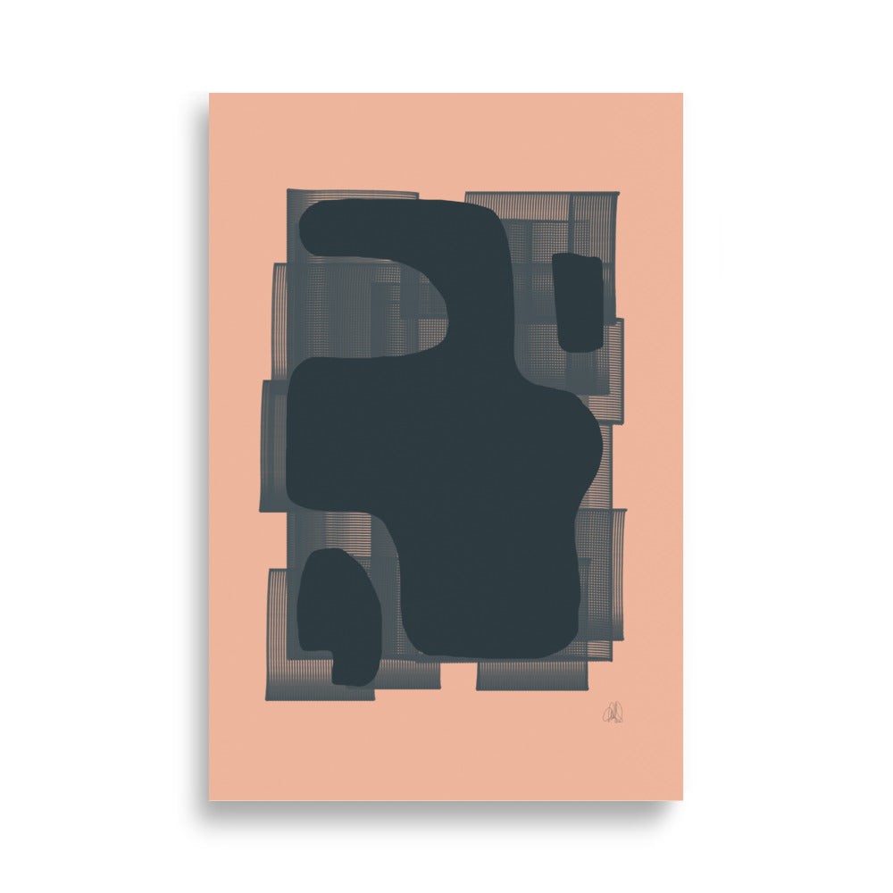 Blue Shaped poster - HiPosterShop