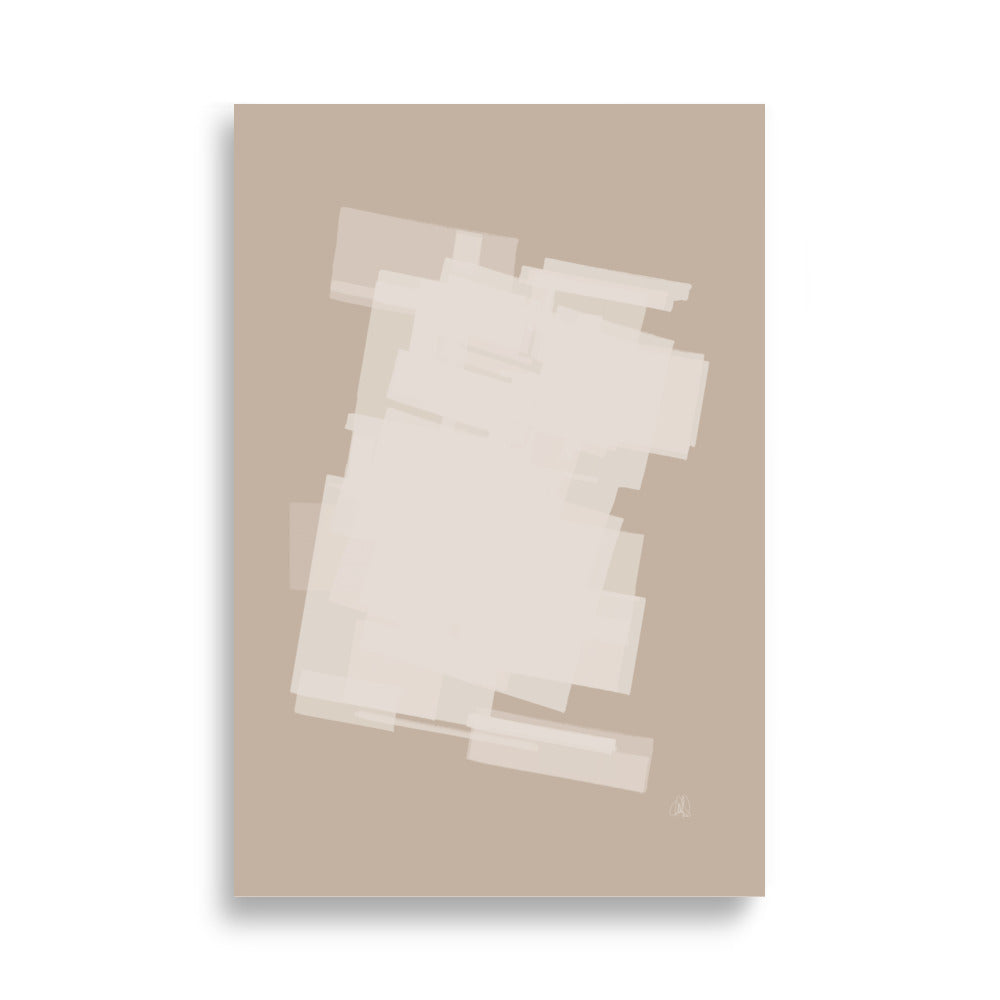 White Block Poster - HiPosterShop