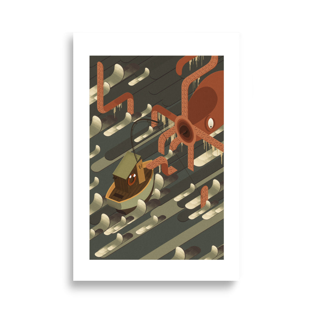 Squid Fight Poster - HiPosterShop