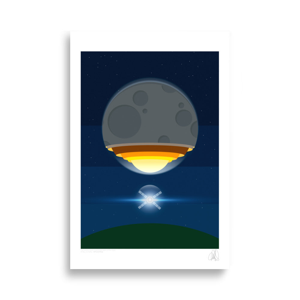 The artemis moon rocket poster