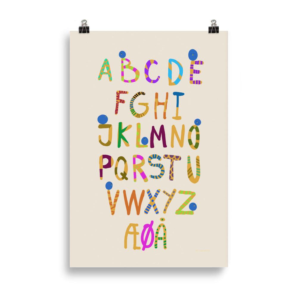 Fun Alphabet Poster - Danish