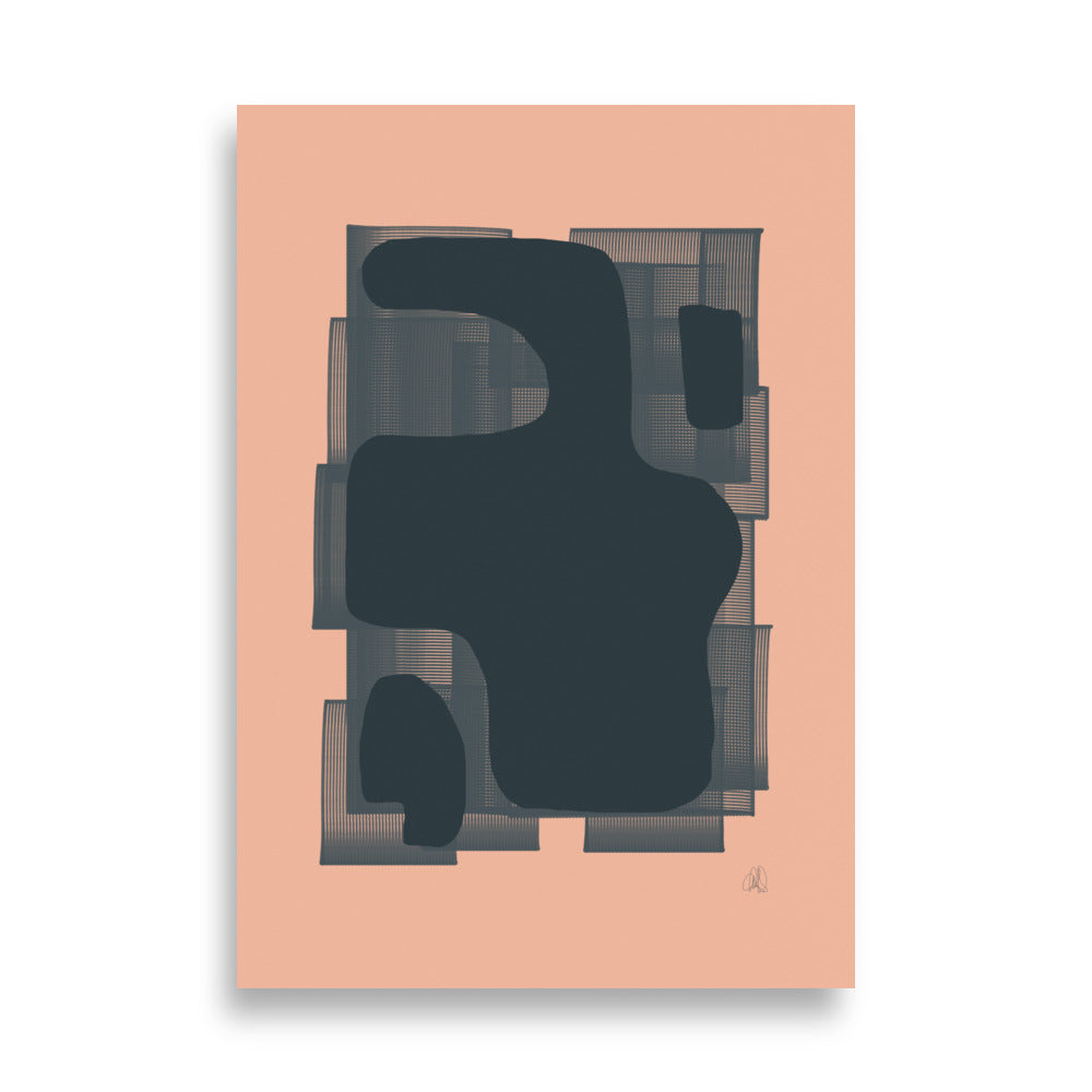 Blue Shaped poster - HiPosterShop