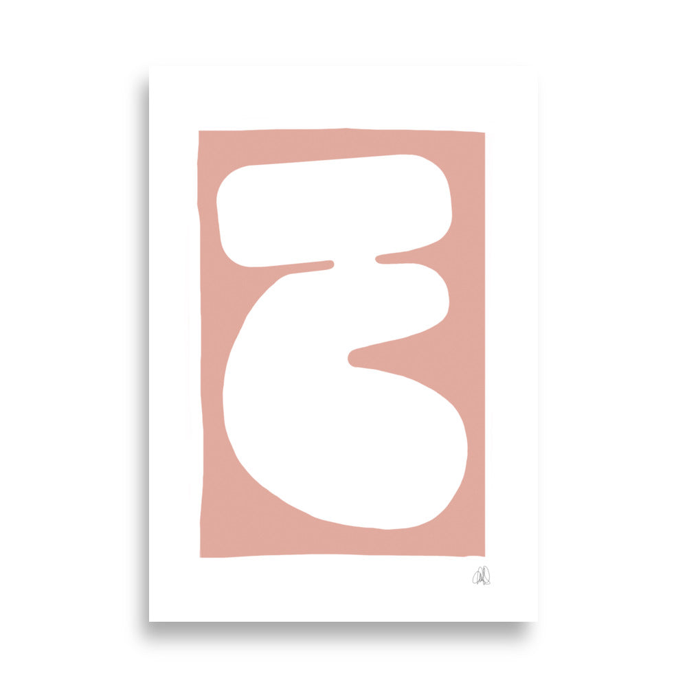 Pink blob poster - HiPosterShop