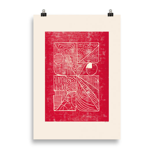 Surreal linoleum Poster