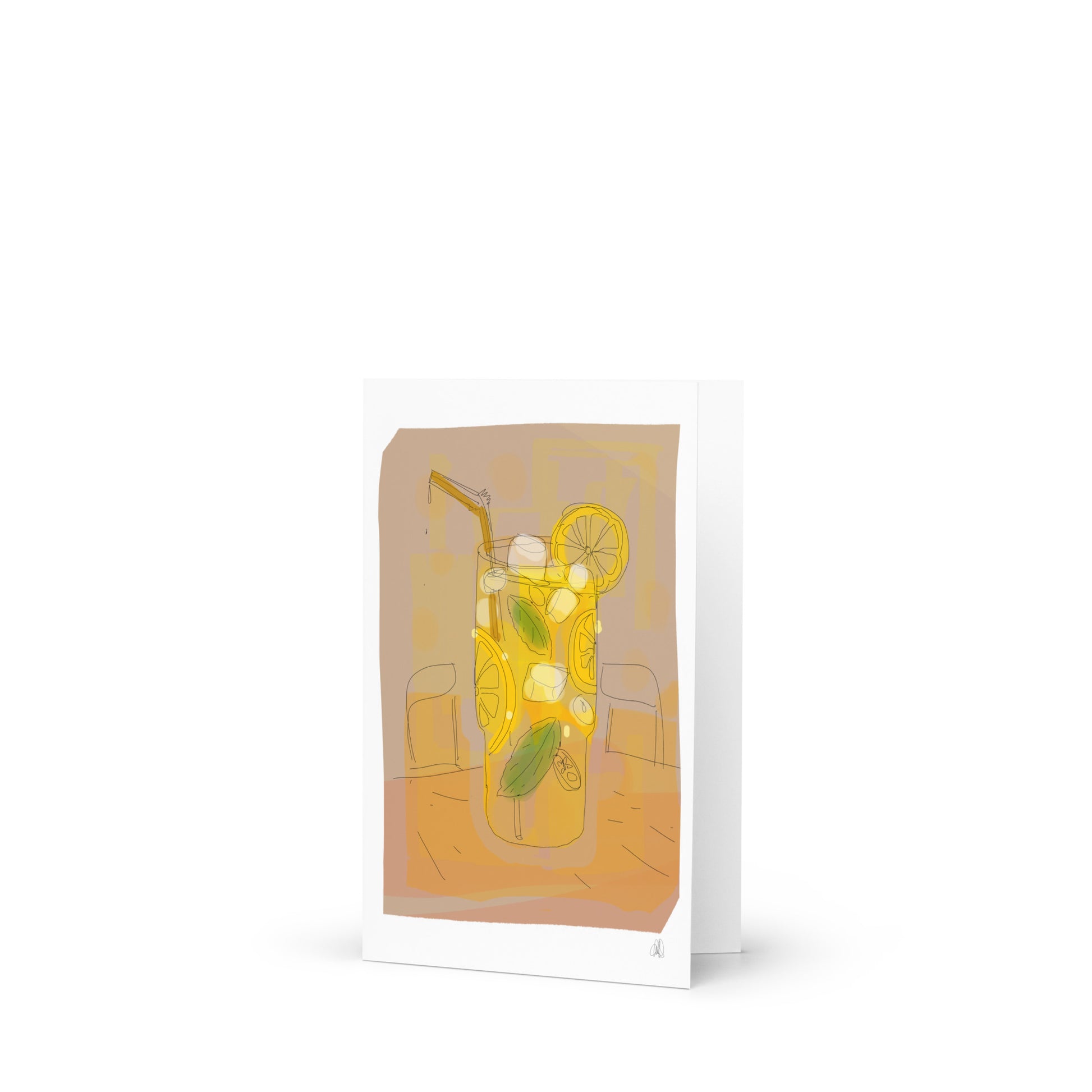 Lemon Drink Handcrafted Greeting card - HiPosterShop