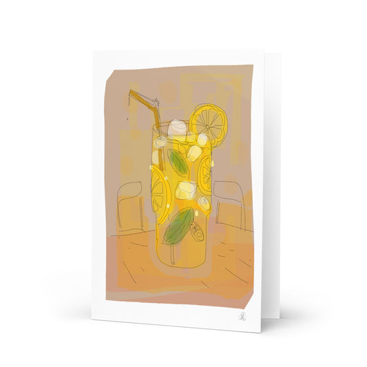 Lemon Drink Handcrafted Greeting card