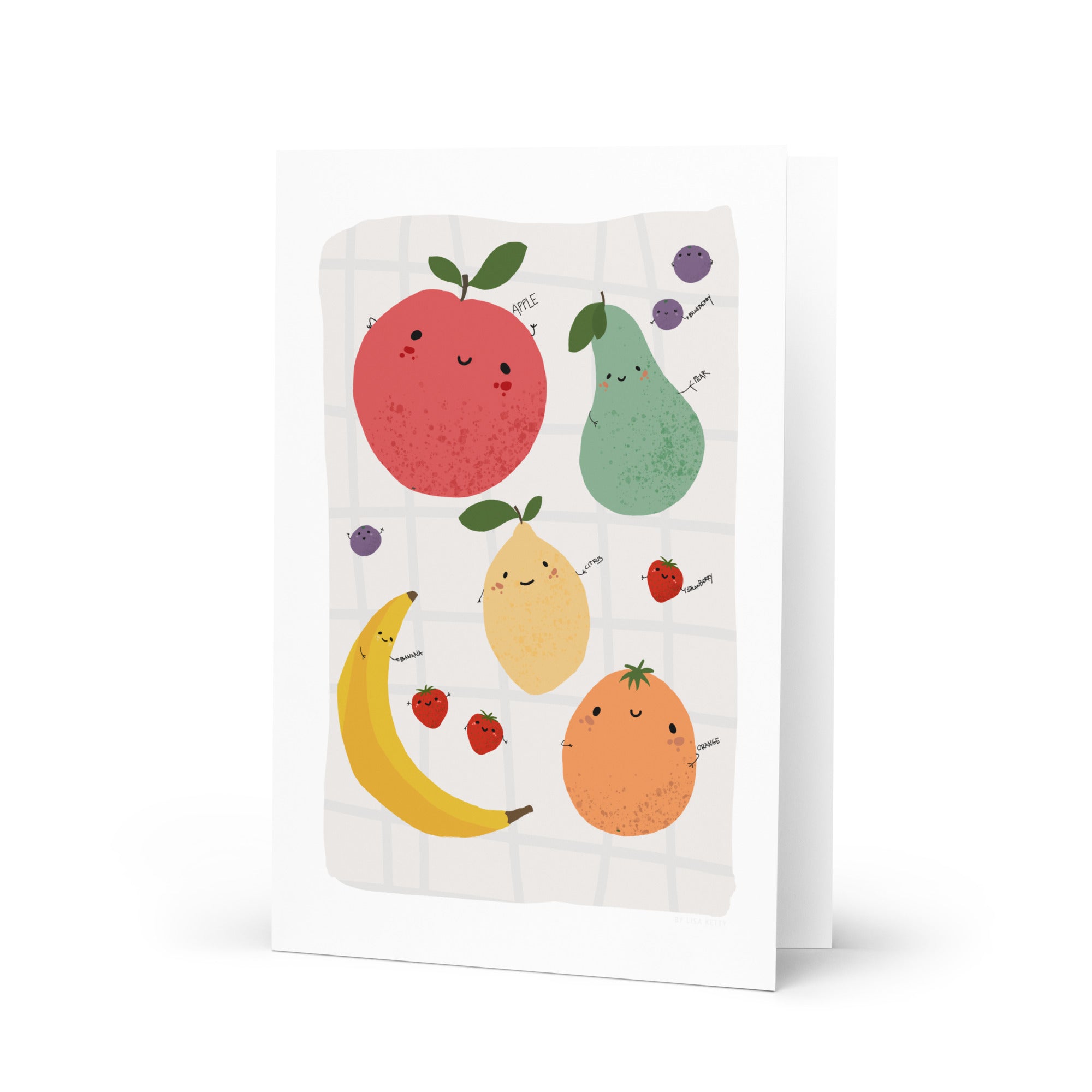 Happy Fruits Greeting card - HiPosterShop