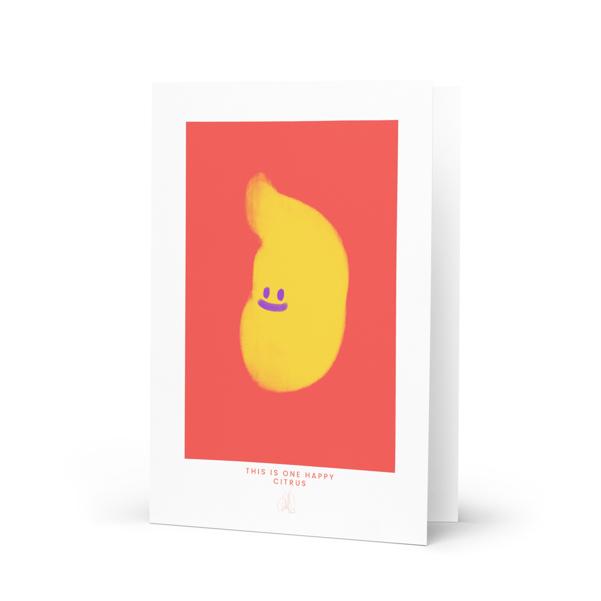 One Happy Citrus Greeting card - HiPosterShop