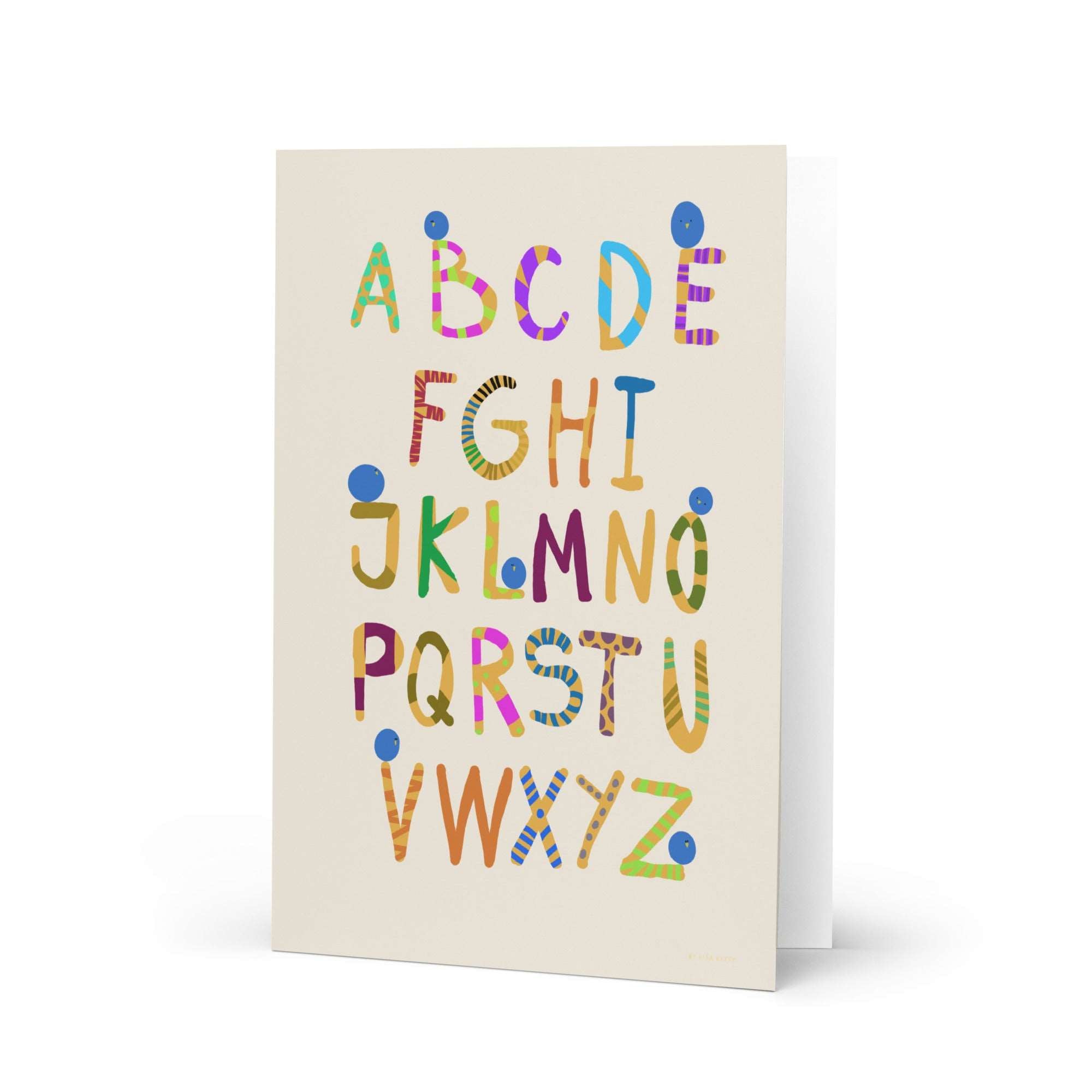 Fun Alphabet Greeting card - HiPosterShop