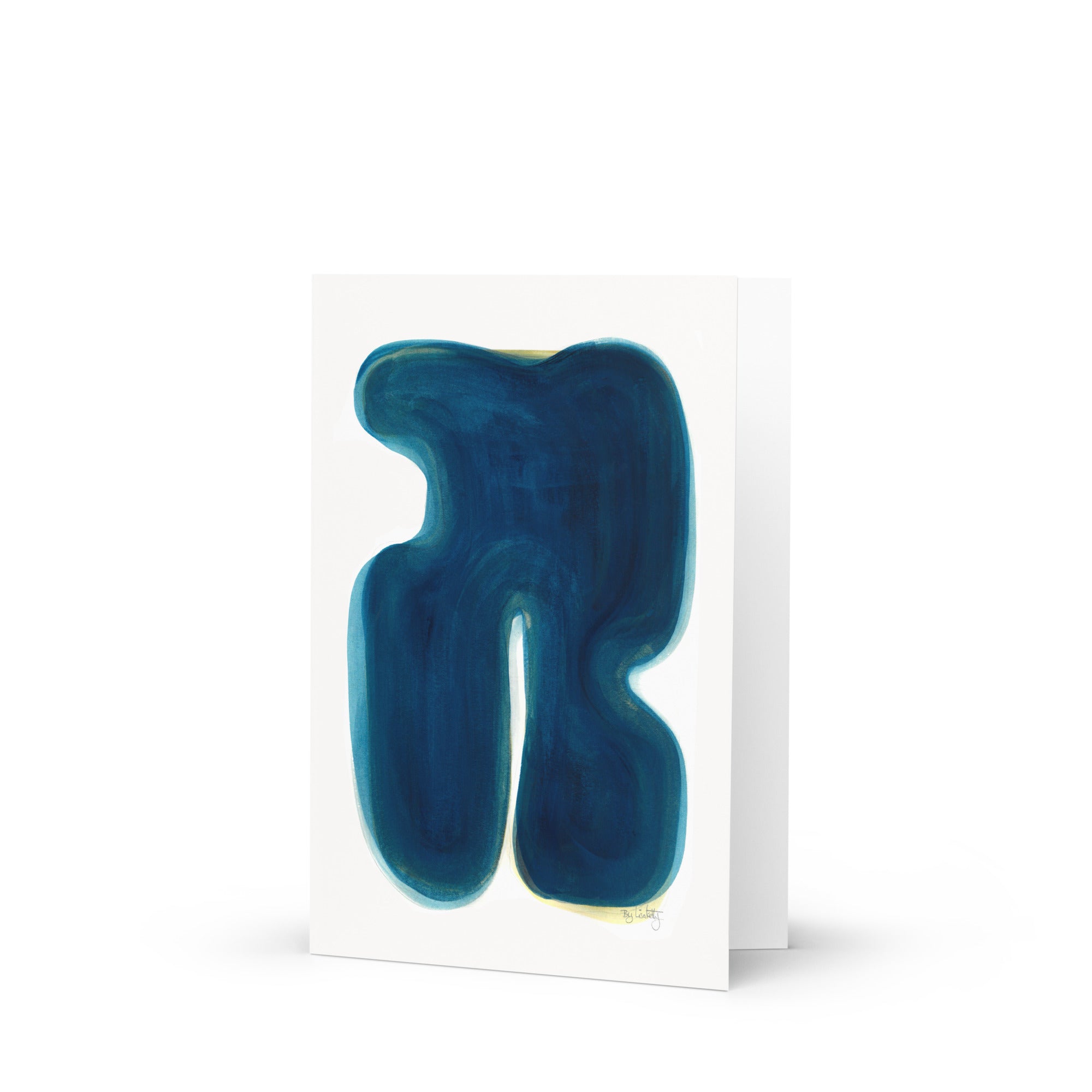 Blue with yellow Greeting card - HiPosterShop