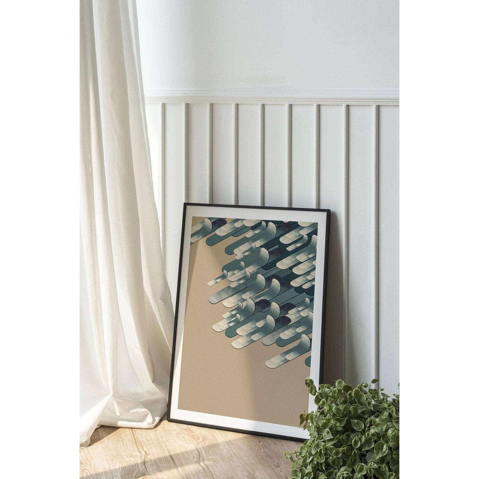 Isometric Waves Poster - HiPosterShop