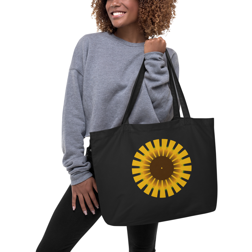 Sunflower Large organic tote bag