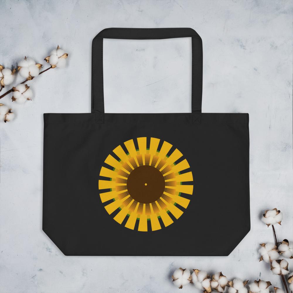 Sunflower Large organic tote bag