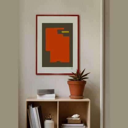 Orange Eats Yellow Framed poster