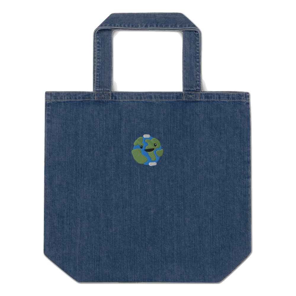 Happy Earth 2024 Organic denim tote bag