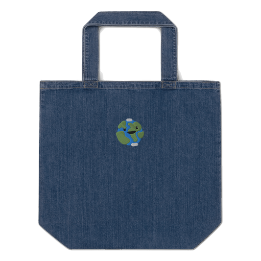 Happy Earth 2024 Organic denim tote bag