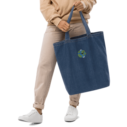 Happy Earth 2024 Organic denim tote bag