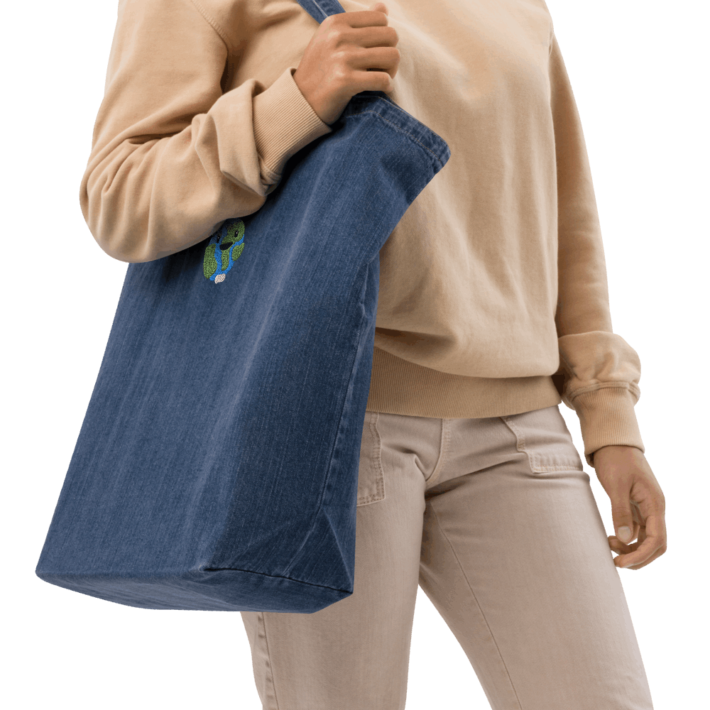 Happy Earth 2024 Organic denim tote bag