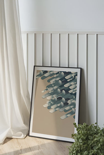 Isometric Waves Poster