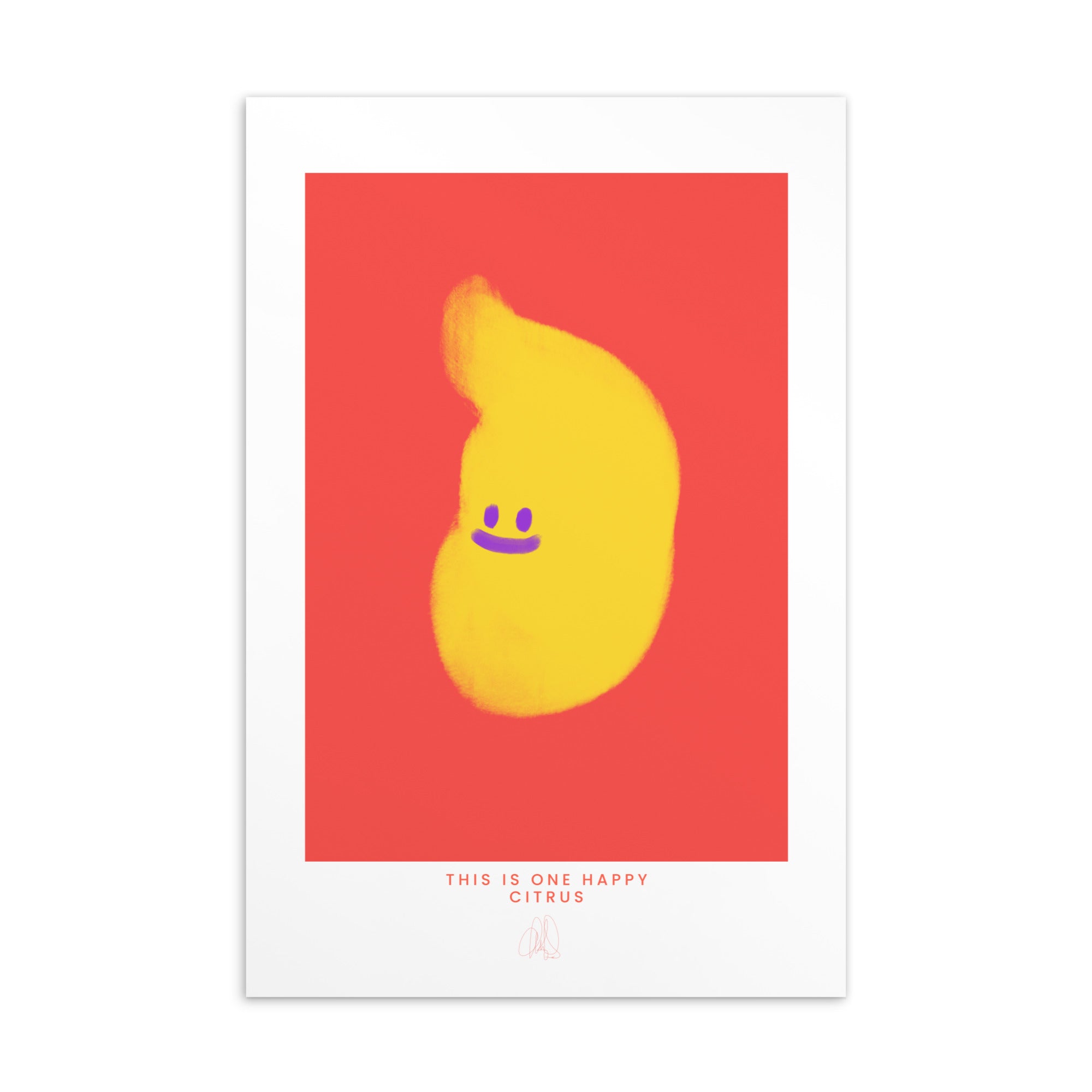 One Happy Citrus Standard Postcard - HiPosterShop