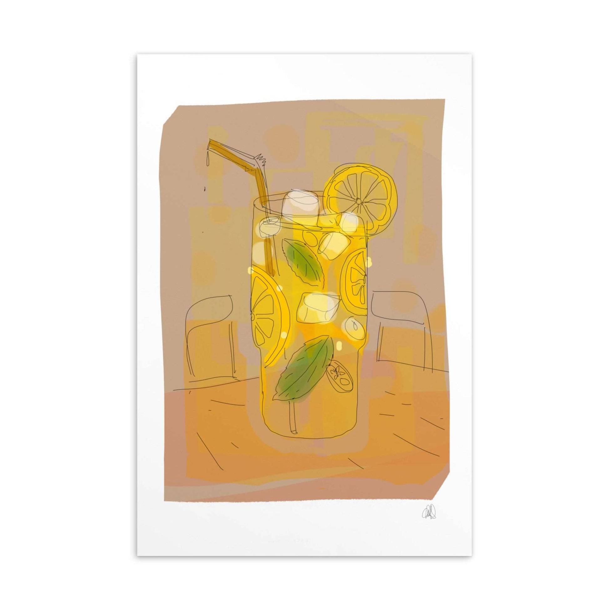 Lemon Drink Standard Postcard