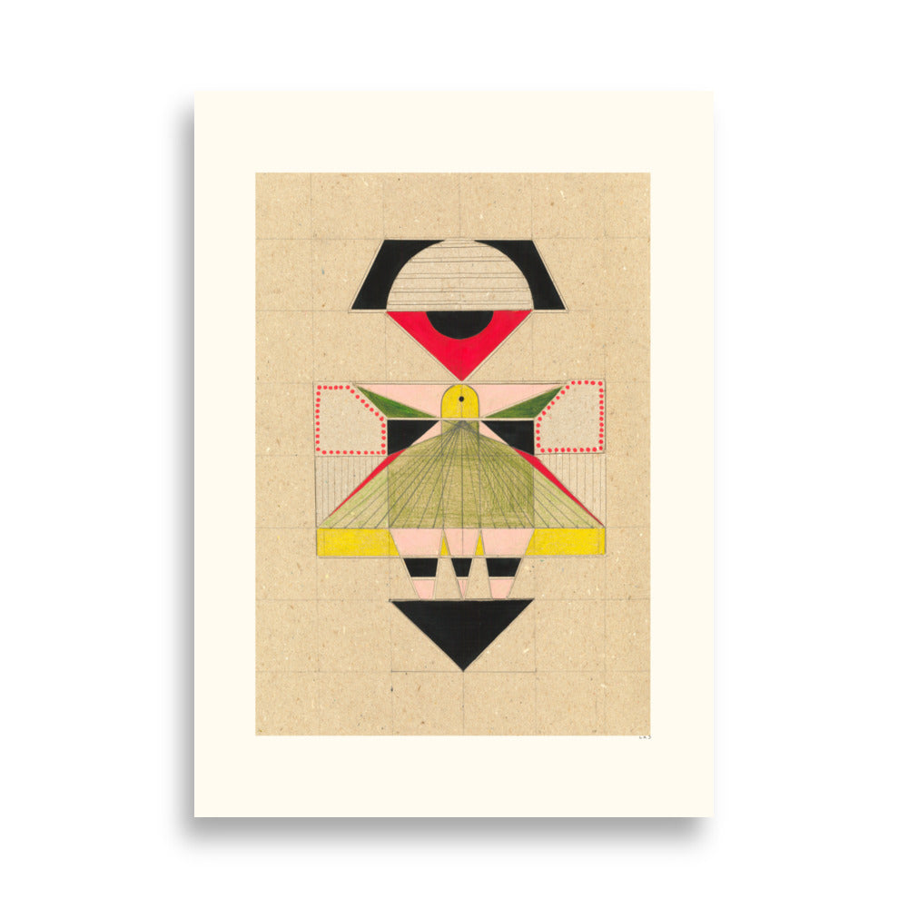 Geometric cardboard art example