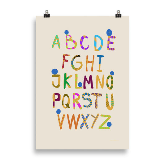 Fun Alphabet Poster - English | HiPosterShop